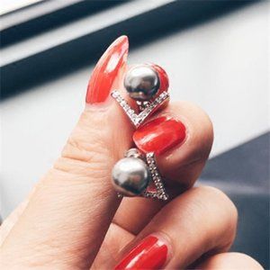 NEW Sterling Silver Diamond Pearl Stud Earrings